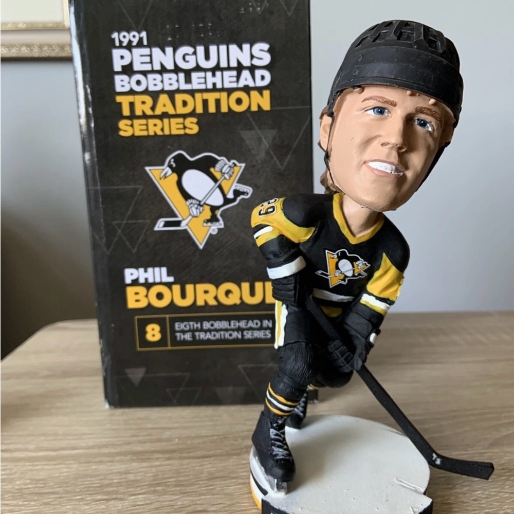 Phil Bourque Pittsburgh Penguins Bobblehead Tradition Series In Box NHL